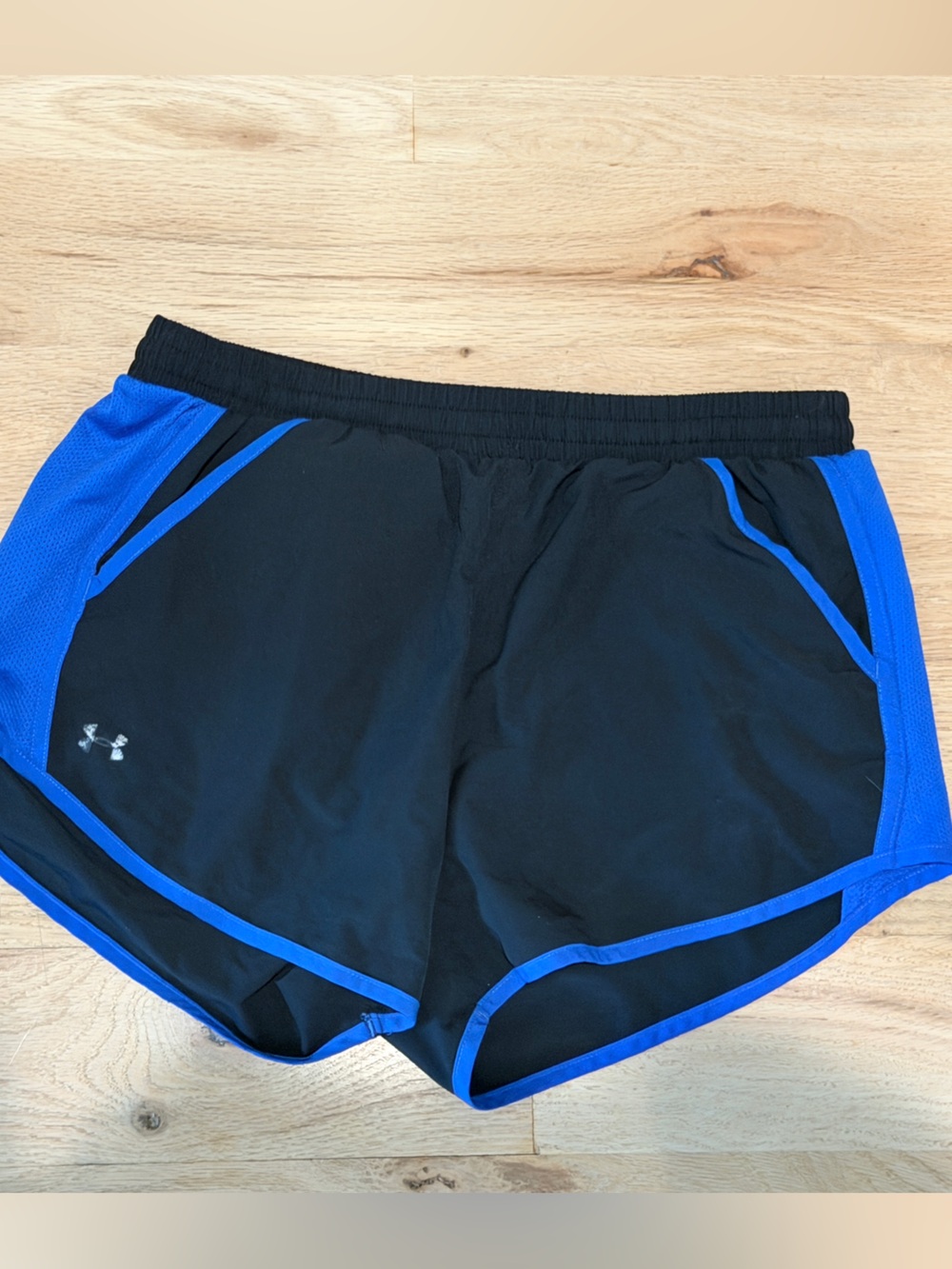 Under Armour Black Performance Athletic Shorts with Gray Logo
